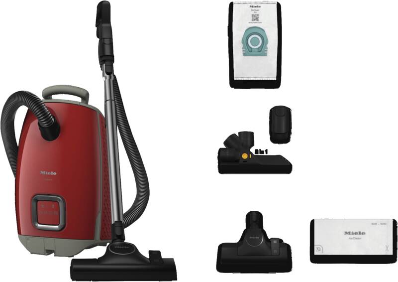 Miele Guard L1 Red Pulse (SUDF0) Bodenstaubsauger, 890 Watt, elektronische Saugkraftregulierung
