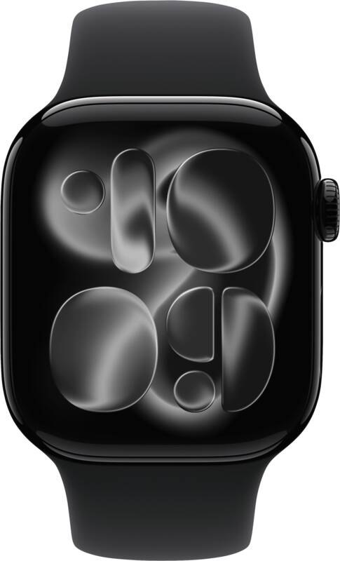 Apple Watch Series 11 GPS, 42mm, Alu, Gr. M/L, schwarzes Sportarmb Smartwatch