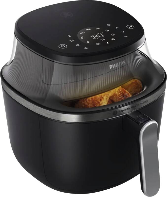 Philips NA331/00 Airfryer Heißluft-Fritteuse, quadratisch, Display