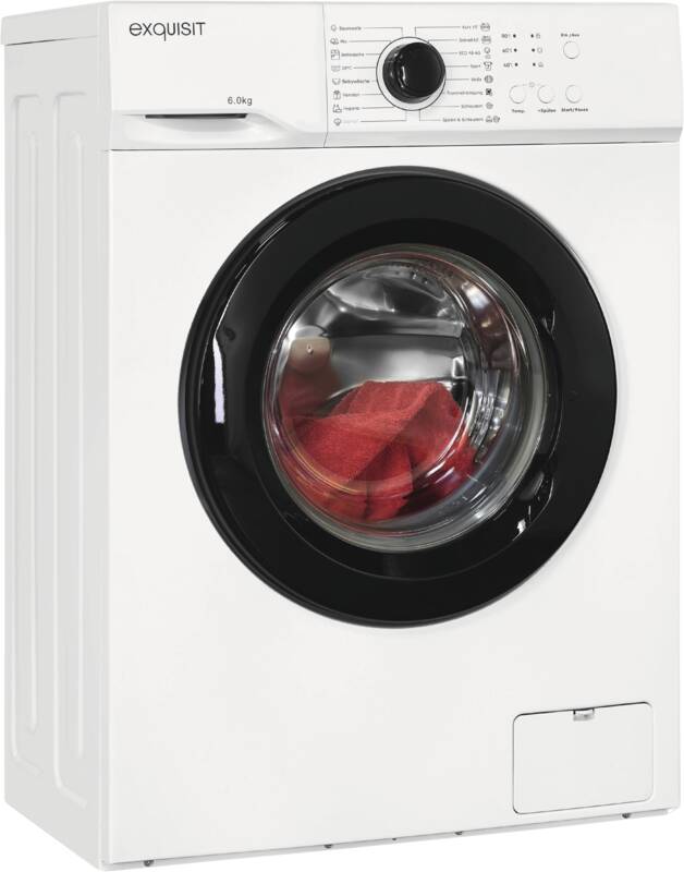 Exquisit WA6110-021A Waschmaschine, 6 kg Füllmenge, Schleuderdrehzahl U/min: maximal 1.000