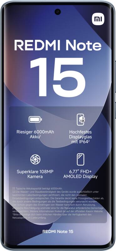 Xiaomi Redmi Note 15 128GB Smartphone, Quadband, LTE