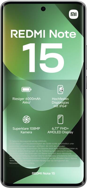 Xiaomi Redmi Note 15 128GB Smartphone, Quadband, LTE