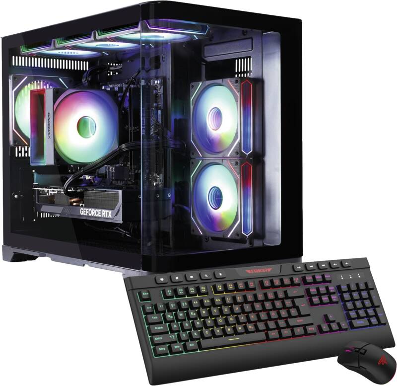 Hyrican GAMEMAX HYPE-M BK 7800 Gamer-PC, AMD Ryzen 5 Prozessor, Modell 7500F
