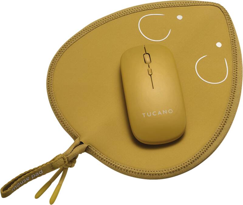 Tucano TOPO faltbare Mousepad-Tasche inkl. Wireless-Maus Maus, optische Abtastung, 1.600 dpi Auflösung