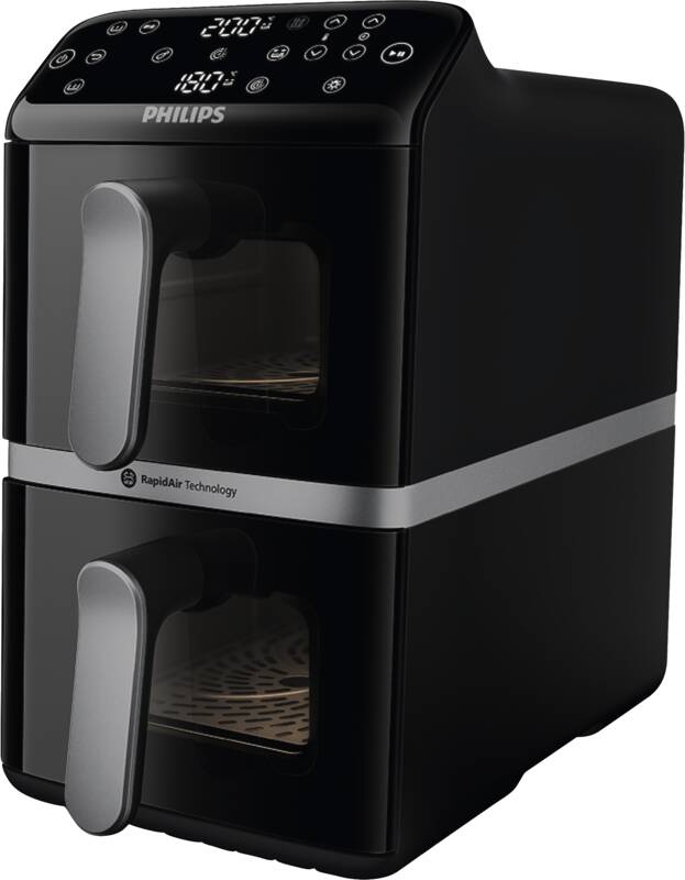 Philips NA461/00 Doppel-Heißluft-Fritteuse, rechteckig, Display