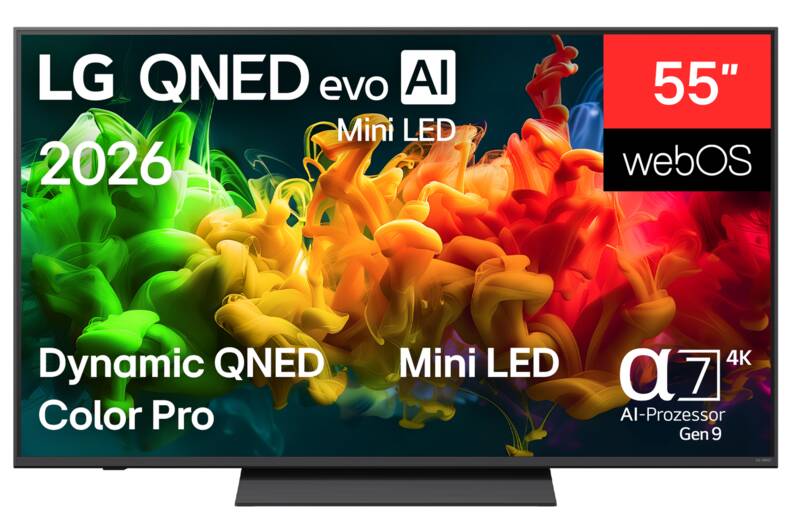 LG 55QNED8EB3B 139 cm LED-Fernseher, 55 Zoll, Auflösung: 3.840x2.160 Pixel