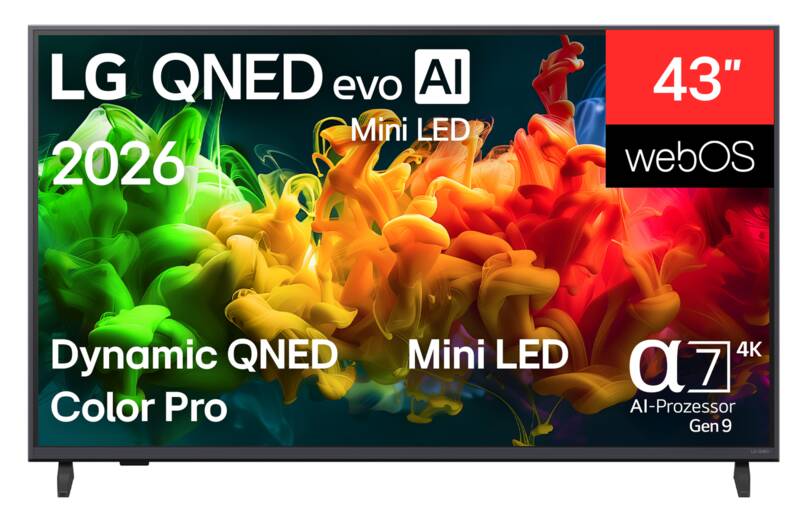 LG 43QNED8EB3F 108 cm LED-Fernseher, 43 Zoll, Auflösung: 3.840x2.160 Pixel