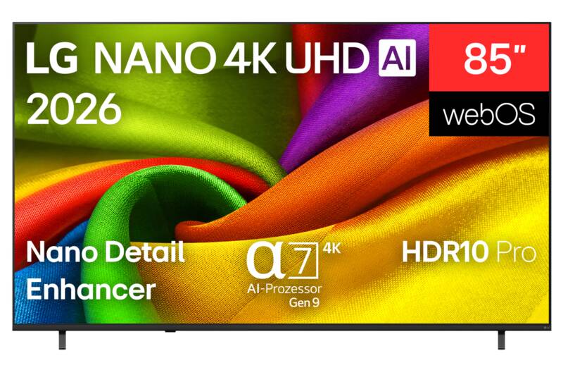 LG 85NU900B6LA 215 cm LED-Fernseher, 85 Zoll, Auflösung: 3.840x2.160 Pixel