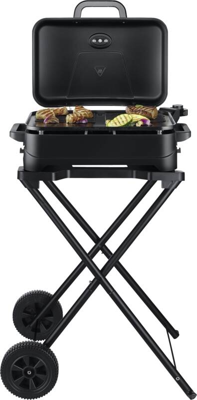 Severin PG 8598 Barbecue-Elektrogrill, auf Rollen fahrbar, abnehmbarer Standfuß