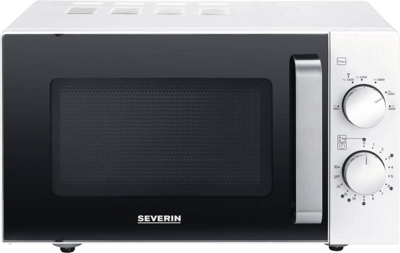 Severin MW 7765 Solo-Mikrowelle, 800 Watt Mikrowellen-Leistung, 6 Leistungsstufen