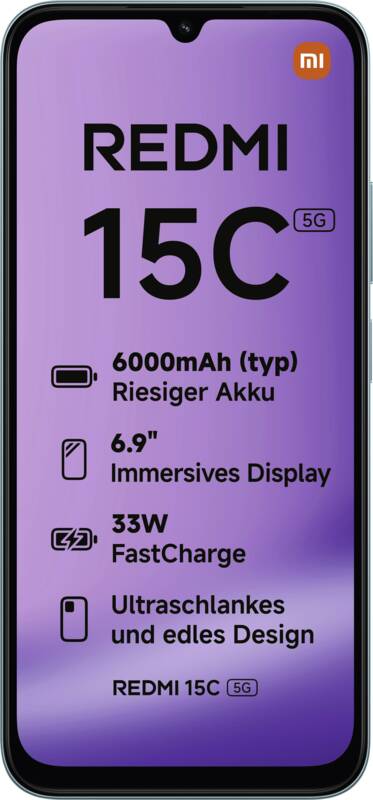 Xiaomi REDMI 15C 5G 256GB Smartphone, 5G, Quadband
