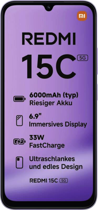 Xiaomi REDMI 15C 5G 256GB Smartphone, 5G, Quadband