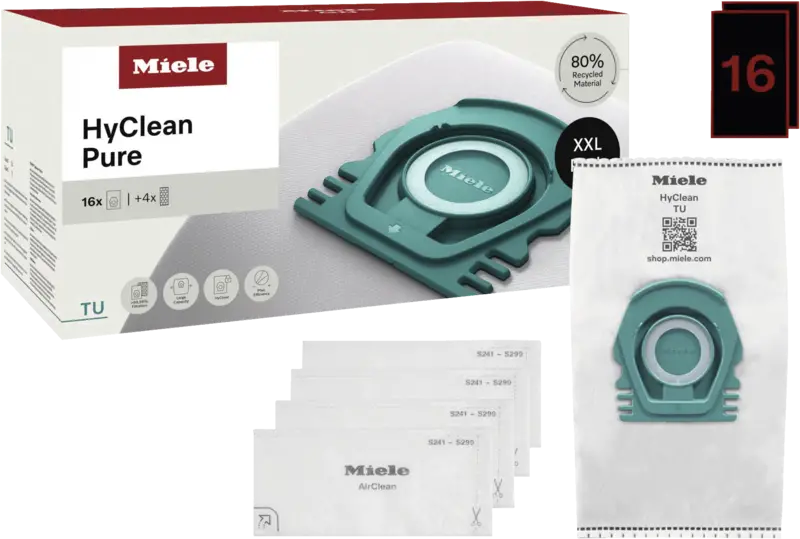 Miele TU XXL HyClean Pure 16 HyClean Pure TU Stofzuigerzakken