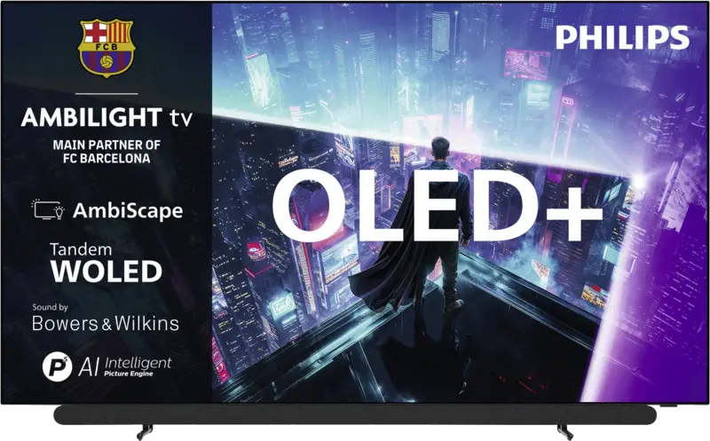 Philips 48OLED911 4k OLED+ Ambilight TV 48 inch (2026) - geluid van Bowers & Wilkins